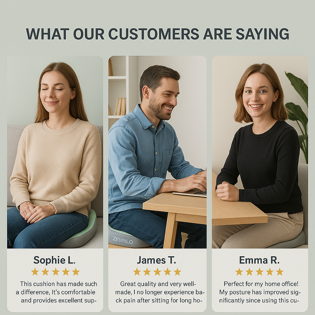 Zevrilo Comfort Pro - Ergonomic Seat Cushion