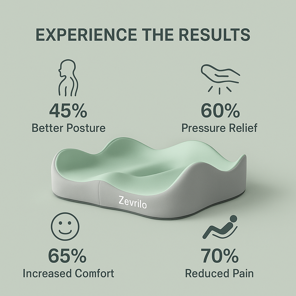 Zevrilo Comfort Pro - Ergonomic Seat Cushion