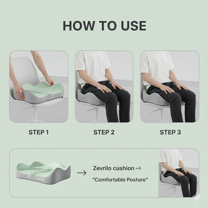Zevrilo Comfort Pro - Ergonomic Seat Cushion
